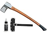 1844 Helko Werk Germany Vario 2000 Splitting Axe - German Made Midsize Splitting Axe for Splitting Wood and Splitting firewood - Head 4.5 lbs, Handle 30 in. (Vario Splitting Axe) #10059
