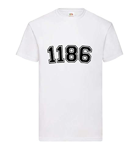 T-shirt blanc pour homme taille XXXL basique col rond modèle 1186