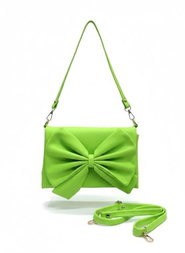 Image of Women's Bow Crossbody Bag - Shoulder Purse & Sling Handbag - Multi-Pocket Partitioned Side Bag with Adjustable Strap for Party, Wedding & Casual