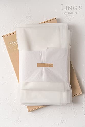 Ling's Moment Wrinkle-Free Wedding Backdrop Curtains 2 Panels 5Ft X 10Ft 50% Transparency White Chiffon Like Fabric Drapes For Wedding Arch Party Stage Decoration Canopy Bed Curtains #TOP7