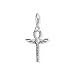 Thomas Sabo Unisex Charm-Anhänger Lebenskreuz mit Skarabäus Charm Club 925 Sterling Silber 1551-637-21