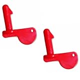 Auaurly 2PCS Trailer Hitch Pin,Red Coupling Hitch Pin Replacement Compatible with Peg Perego John Deere Style Farm Power Pull Turf Tractor Loader