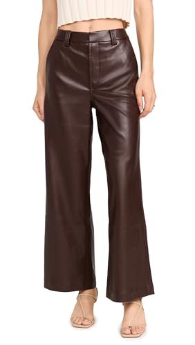 Joe's Jeans Women's The Mia Vegan Leather Crop Trouser, Coffee Bean Joe's Jeans Women's The Mia Vegan Leather Crop Trouser, Coffee Bean