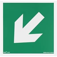 Cartello Uscita Di Emergenza Fotoluminescente - Frecce A Sinistra - 297x148 Mm - Autoadesivo PVC - Norme BGV A8