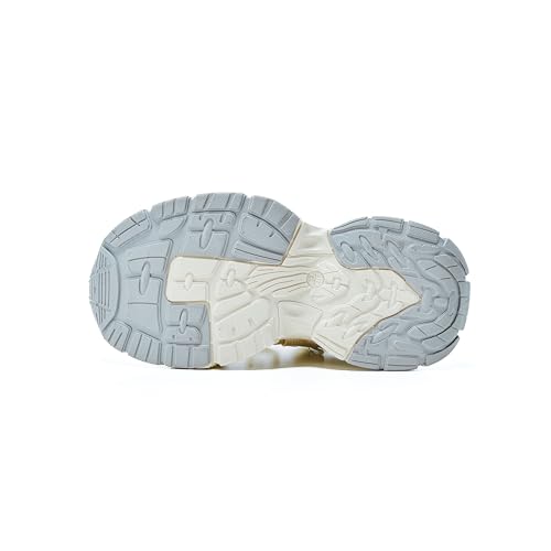 Kids Unisex Fashion Sport Sneakers, Chic Microfiber Ribbon, Chunky Platform Athletic, Mesh/Synthetic Leather Upper Available, Hook and Loop with Laces, EVA SBS-Blend Sole3