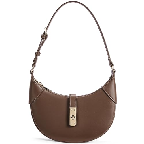 BOSTANTEN Crescent Shoulder Bag for Women Small Vegan Leather Purse Trendy Handbag with Adjustable Strap Brown by BOSTANTEN - Used condition - US$29.89