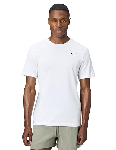 Nike Men's Dri-Fit Fitness T-Shirt, White/Black, Large