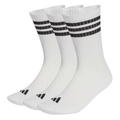adidas Unisex adulto 3STRIPES CUSHIONED SPORTSWEAR CREW SOCKS 3 PAIR PACK, white/black/black, 37-40 | Ya disponible en tu tienda friki favorita! En mundofriki.es!