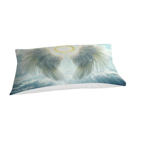 Housse de couette anti-pli lit simple microfibre douce entretien facile Wing