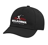 Oklahoma Softball Vintage Minimalist Retro Softball Lover Adjustable Printed Baseball Hat, Black