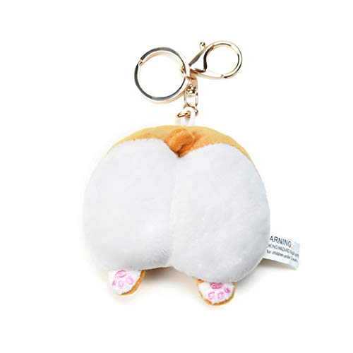 Frotox Funny Animal Porte-clés Pendentif Antirouille Porte-clés Accessoires Portefeuille Sac À Main,Corgi Cover