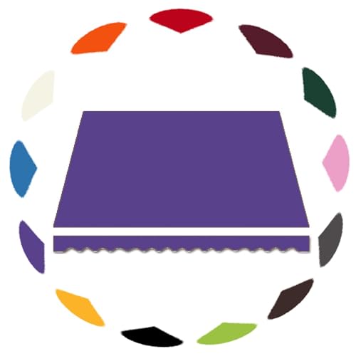 Parasol manual para patio, tela de repuesto para toldos retráctiles, toldo de poliéster resistente a los rayos UV para mercado, balcón, patio (morado, 500 x 300 cm)