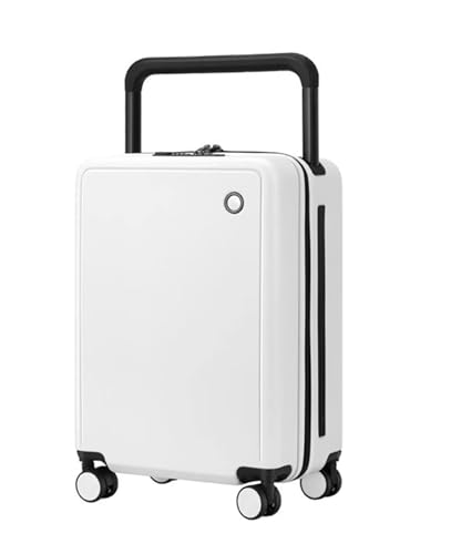 Suitcase Universal Hard Suitcases Large Capacity Luggage With Usb Port Rechargeable Carry-on Luggage Security Password Suitcase Durable,Black (White)