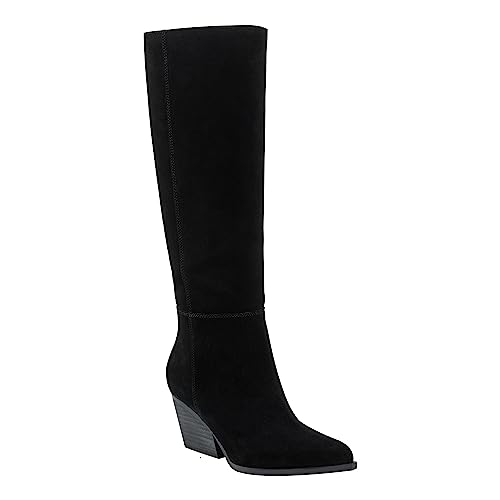 Marc Fisher LTD Women's Challi Over-The-Knee Boot, Black Suede, 6.5