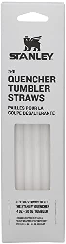 Stanley Quencher Tumbler Straws for 14 or 20 oz | Reusable Replacement Straws for Tumbler with Handle | Stainless Steel Drinking Cup Accessory | BPA-Free | No Color