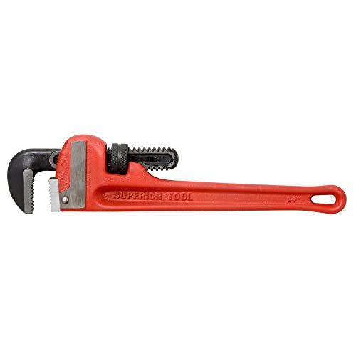 Superior Tool PRO-LINE 02814 Pipe Wrench 2 in Jaw Straight Jaw Ergonomic Handle Epoxy-Coated