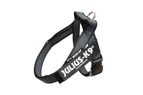 Julius-K9 Pettorina a Fascia Color & Gray, Taglia Mini, Nero/Grigio