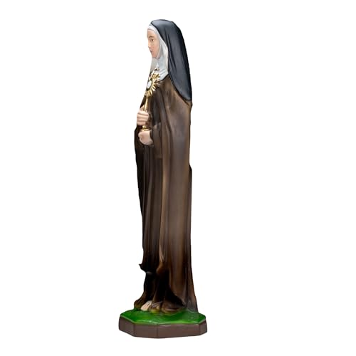 Estatua Santa Clara resina y mármol 12 pulgadas miniatura 5
