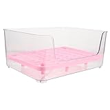 BESPORTBLE Portable Cat Litter Transparent Acrylic Pet Urinal Potty with Splash Guard Easy to Clean Travel Litter Case for Home and Pet Shops Prevents Mess and Keeps Floors Clean