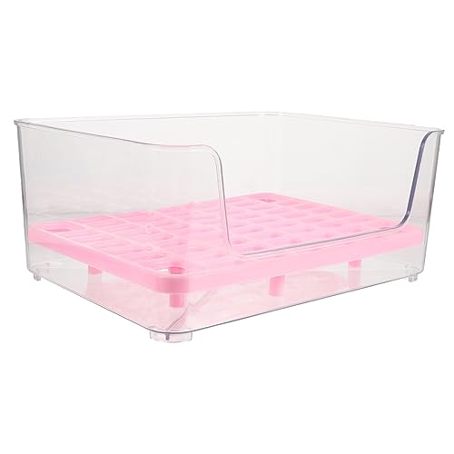 BESPORTBLE Portable Cat Litter Transparent Acrylic Pet Urinal Potty with Splash Guard Easy to Clean Travel Litter Case for Home and Pet Shops Prevents Mess and Keeps Floors Clean