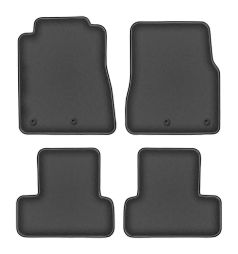 Tapis Ford Mustang MK5 FL velours premium Durban 4 pièces de couleur graphite avec dossier gomme