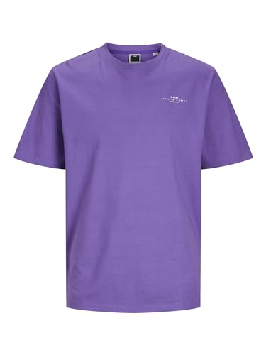 Image of JACK & JONES Male T-shirt Printed Crew Neck T-Shirt, purple