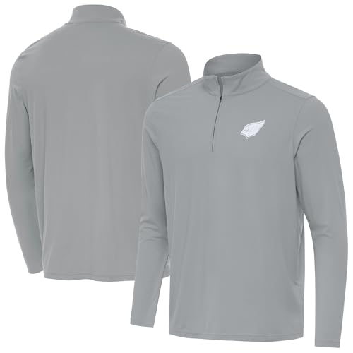 Antigua Men's Gray Arizona Cardinals Intent Quarter-Zip Jacket