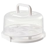 Portatartas - Contenedor de 7 ranuras para cupcakes,Soporte de contenedor de pastel con tapa y asa, contenedor de almacenamiento de pastel con tapa de cúpula para guardián de pastel