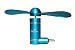 YAFAN Phone Fan, Portable Aluminum Alloy Shell Cell Phone Fan Plugs Mini Cooler Rotating Fan Compatible with iPhone (Light Blue)