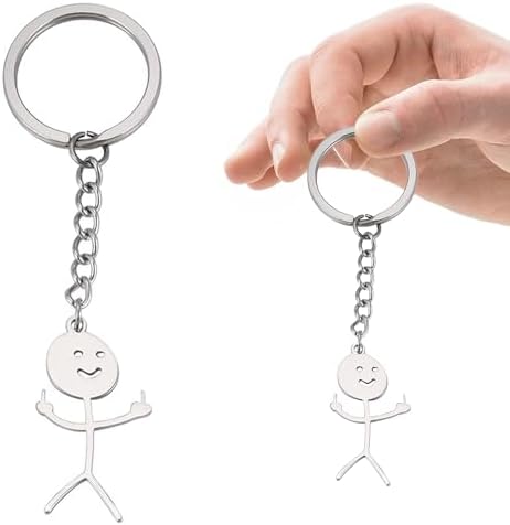 Portachiavi Smiley Face Con Linguaggio Dei Segni - Acciaio Inox, Carino E Trendy, Regalo Originale - Foto 9