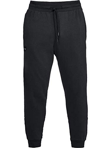 Under Armour Rival Fleece Jogger, Warm and Comfortable Fleece Tracksuit Bottoms, Jogger Bottoms with Pockets Men, Black (Black/Black (001)), M