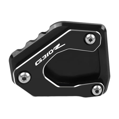 Motorrad Kickstand Extension Pad Für BMW G310R 2017 2018 2019 Fußseitenständerplattenunterstützung Zubehör Hilfs(Black-with logo)