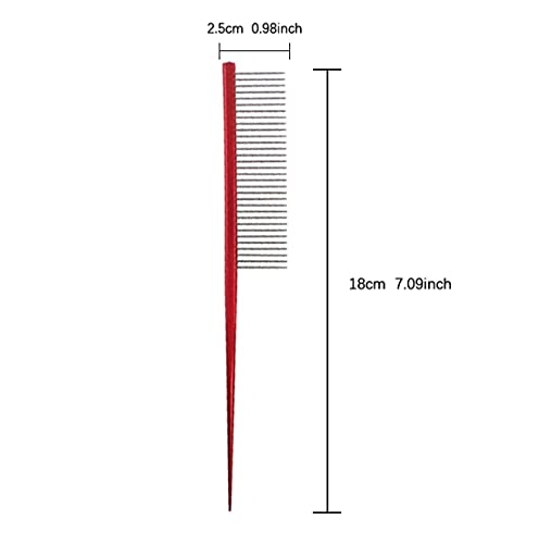 Pet Grooming Comb Rat Tail Comb Cat Hair Trimmer Combs Dog Hairstyle Comb Float Hair Removal Dematting for Cat & Dogs… - Image 2