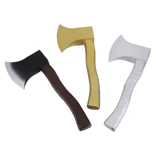 Fausse hache réaliste en PU BESPORTBLE pour déguisement d'Halloween et cosplay, lot de 3