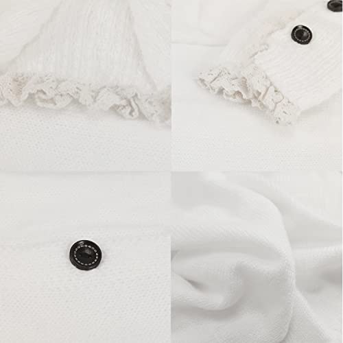 Image of Leg Warmers Harajuku with Lace Button Knit Harajuku Japanese Style Kawaii Lolita Gothic Flared and Loose Fit