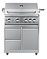 KoolMore KM-OKS-BQ30-BQ30CAB Outdoor Kitchen 30 in. BBQ Liquid Propane Grill with Cabinet in Stainless-Steel