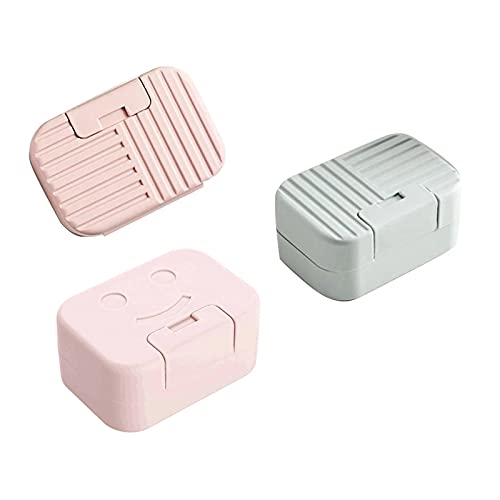 3 Pcs Jabonera Caja de almacenamiento de jabón de viaje portátil Jabonera cuadrada Jabonera Caja Jabonera impermeable Cover