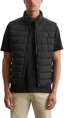 Marc O'Polo Herren Steppweste Übergangsjacke wasserabweisend, Schwarz (Black), M