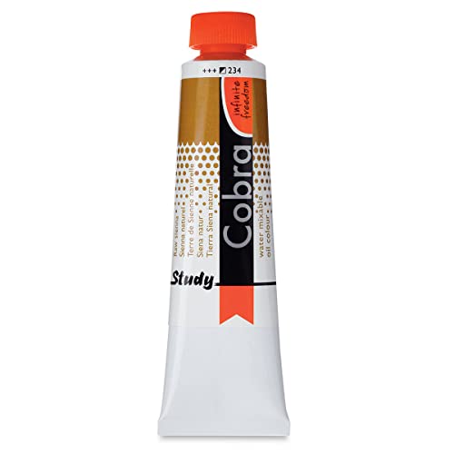 Royal Talens Cobra Artists' Water Mixable Oil Color, 40ml Tube, Raw Sienna (25052340)
