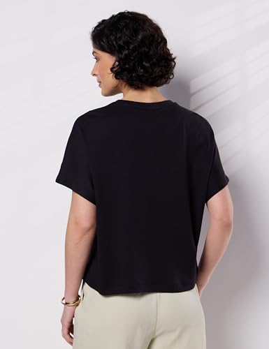 Image of Symbol Premium Women's Oversized Cotton Cropped T-Shirt (Stylish | Super Soft | Round Neck | Solid) (Available in Plus Sizes)