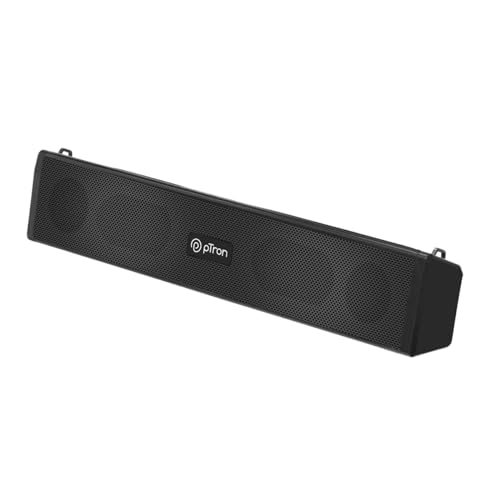 Image of pTron Fusion Wave 16W Mini Bluetooth Soundbar Speaker with up to 19Hrs Playback Time, Soundbar for Phone /TV /Laptop /Tablets /Projectors & BT5.0 /Aux /TF Card /USB Drive Playback (Silk Black)