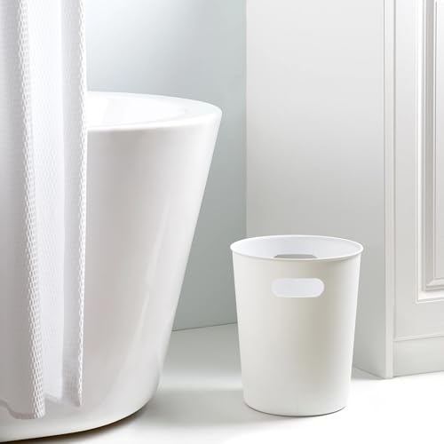 Caneca de basura plástica blanca básica 2.64 galones miniatura 5