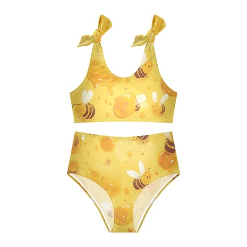 KLL Linear Bee Liquid Girl Two Piece Bikini Sets Quick-Dry Swimming Swimwear Swimwear3