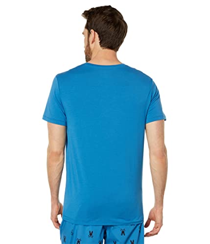 Psycho Bunny Camiseta masculina com bolso, Azul Yale, G