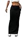 GORGLITTER Women's Trendy Bodycon Maxi Skirts Casual Boho Dressy High Waisted Elastic Waist Pencil Long Midi Skirts 2026 Black X-Small
