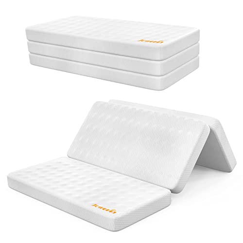 Jowenia Tri-Fold Pack And Play Mattress Topper, Baby Double Sided Breathable Pack N Play Pad With Waterproof Cover, Portable Foldable Mattress For Crib Playpen Mattress For Boys Girls 38" X 26" #TOP7