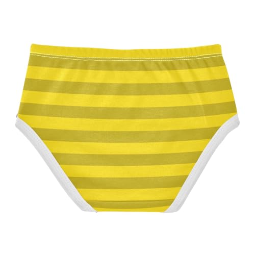 Yellow Brown Stripe Toddler Girls's Underwear 2T2