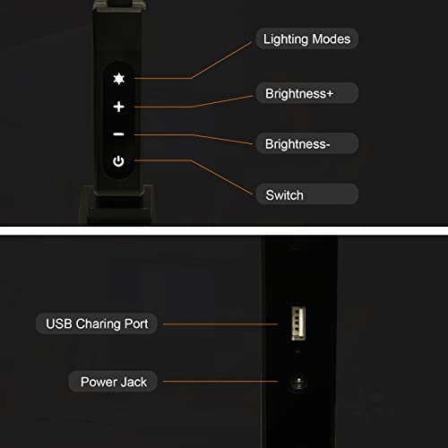 Hdtime Led Desk Lamp With Clamp, Eye-Caring Clip On Lamp For Home Office, 5 Lighting Modes With 5 Brightness Levels, Flexible Gooseneck Swing Arm Architect Task Table Lamps #TOP3