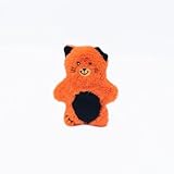 ZippyPaws 2-in-1 Halloween Dog Toy, Soft Plush Outside and Tough Rubber Inside for Aggressive Chewers, Cute Teething Toy for Puppies, No Squeakers for Silent Play - Zombie Cat
