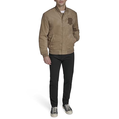 Tommy Hilfiger Men's Faux Suede Logo Varsity Bomber2